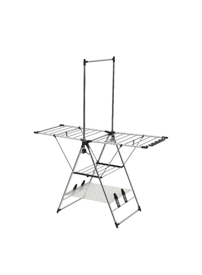 LIBERTI Stainless Steel Winged Clothes Drying Rack – Foldable Multi-Layer Laundry Stand - Image 2